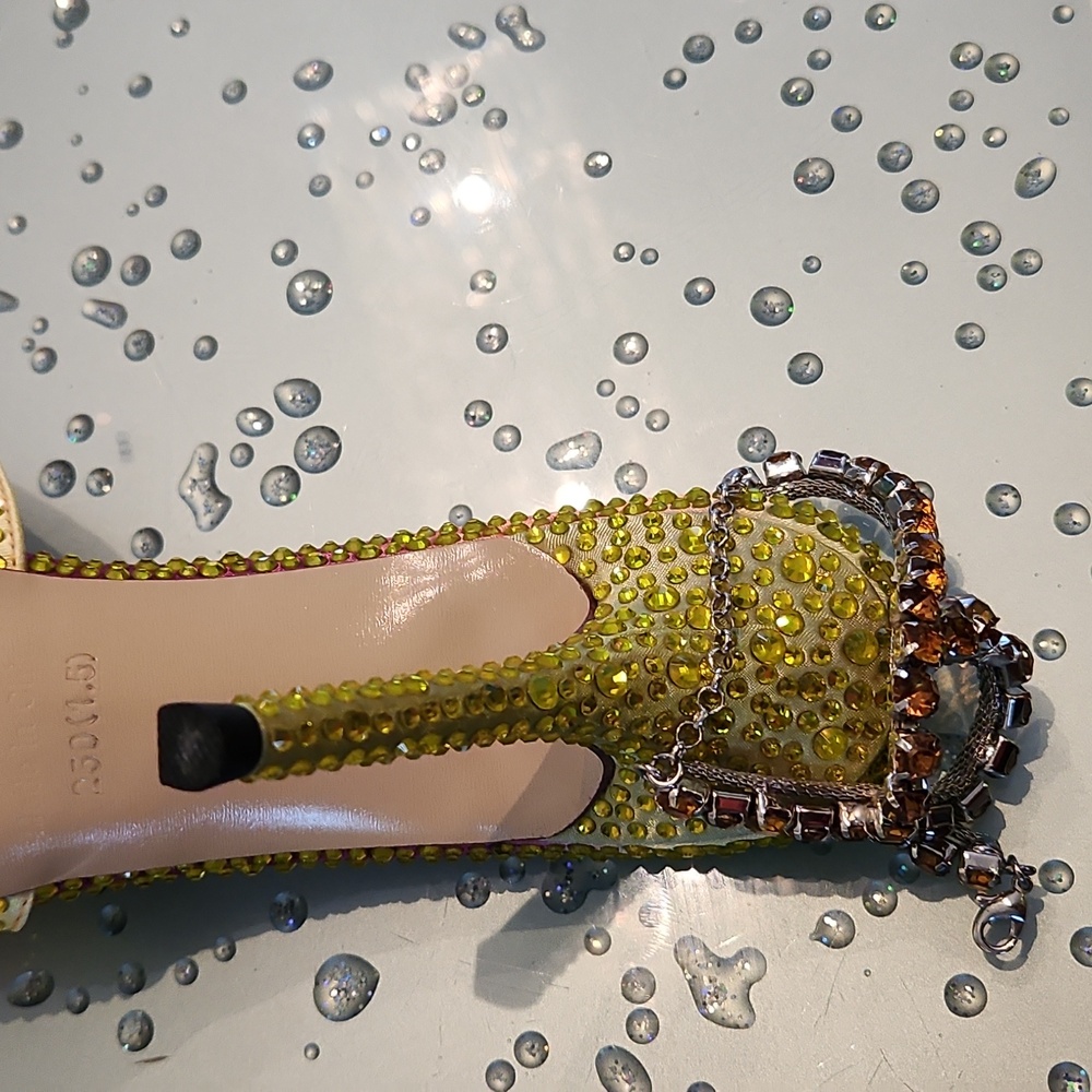 Authentic New Jimmy Choo  Saeda 100 Pink and Purple Crystal Heels - Picture 4 of 4